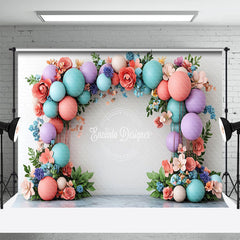 Aperturee - Aperturee Colorful Balloons Flower Plant Leaf Wedding Backdrop