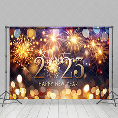 Aperturee - Aperturee Colorful Bokeh 2025 Happy New Year Photo Backdrop