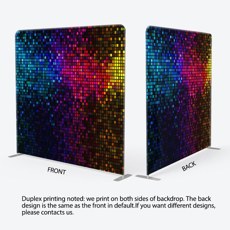 Aperturee - Aperturee Colorful Disco Sequin Glitter Dance Party Backdrop