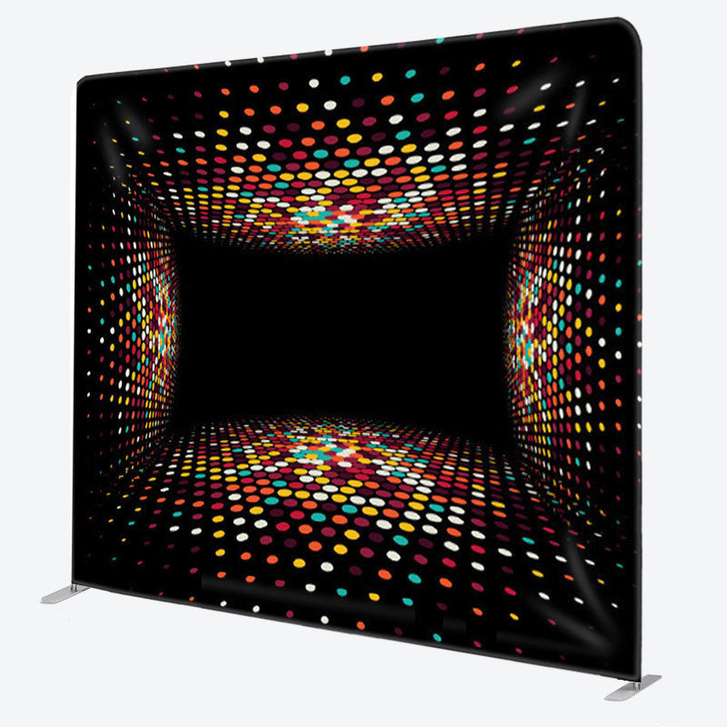 Aperturee - Aperturee Colorful Dots 3D Disco Room Dance Party Backdrop