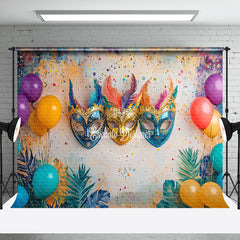 Aperturee - Aperturee Colorful Dots Wall Balloons Mask Cake Smash Backdrop