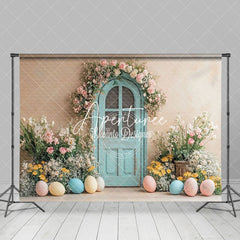 Aperturee - Aperturee Colorful Easter Egg Flower Archway Festival Backdrop