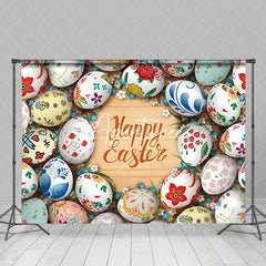 Aperturee - Aperturee Colorful Easter Eggs Wooden Handwritten Backdrop