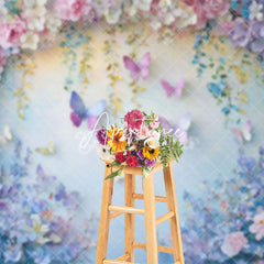 Aperturee - Aperturee Colorful Floral Butterfly Fine Art Photo Backdrop