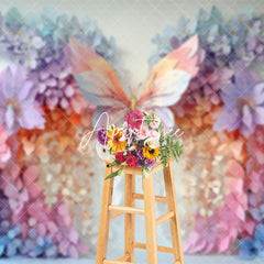 Aperturee - Aperturee Colorful Flower Butterfly Fine Art Photo Backdrop