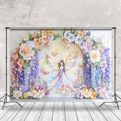 Aperturee - Aperturee Colorful Flower Fairy Leaves Fine Art Photo Backdrop