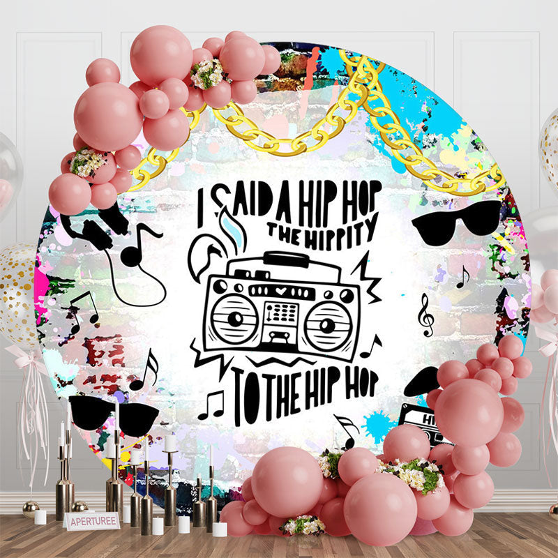 Aperturee - Aperturee Colorful Graffiti Hip Hop Round Dance Party Backdrop