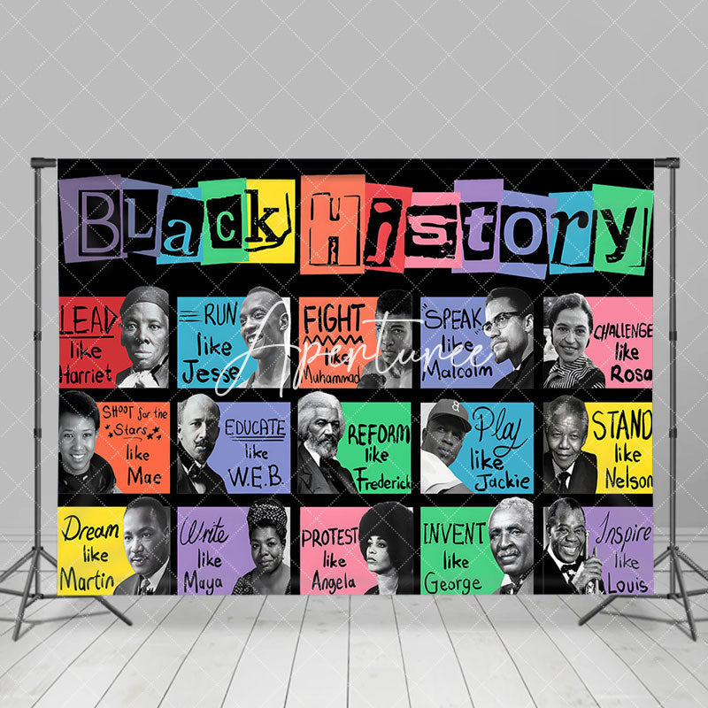 Aperturee - Aperturee Colorful Hero Wall Black History Month Backdrop