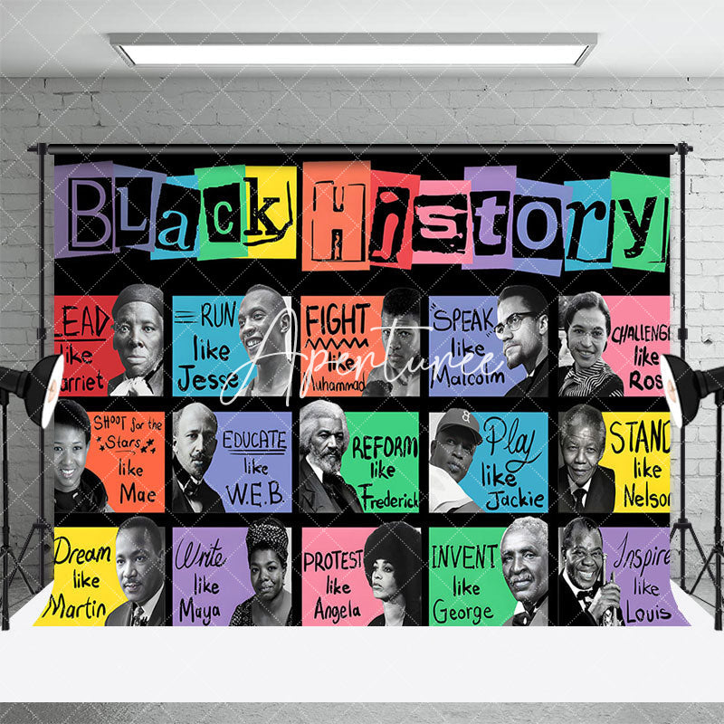 Aperturee - Aperturee Colorful Hero Wall Black History Month Backdrop