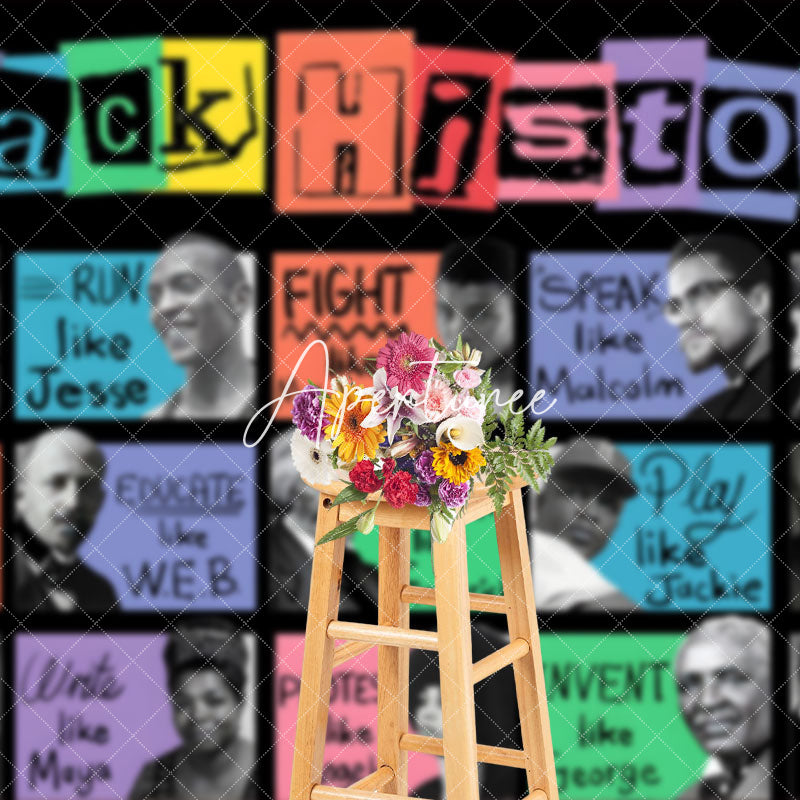 Aperturee - Aperturee Colorful Hero Wall Black History Month Backdrop