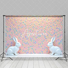 Aperturee - Aperturee Colorful Jordan Almonds Wall Rabbit Easter Backdrop