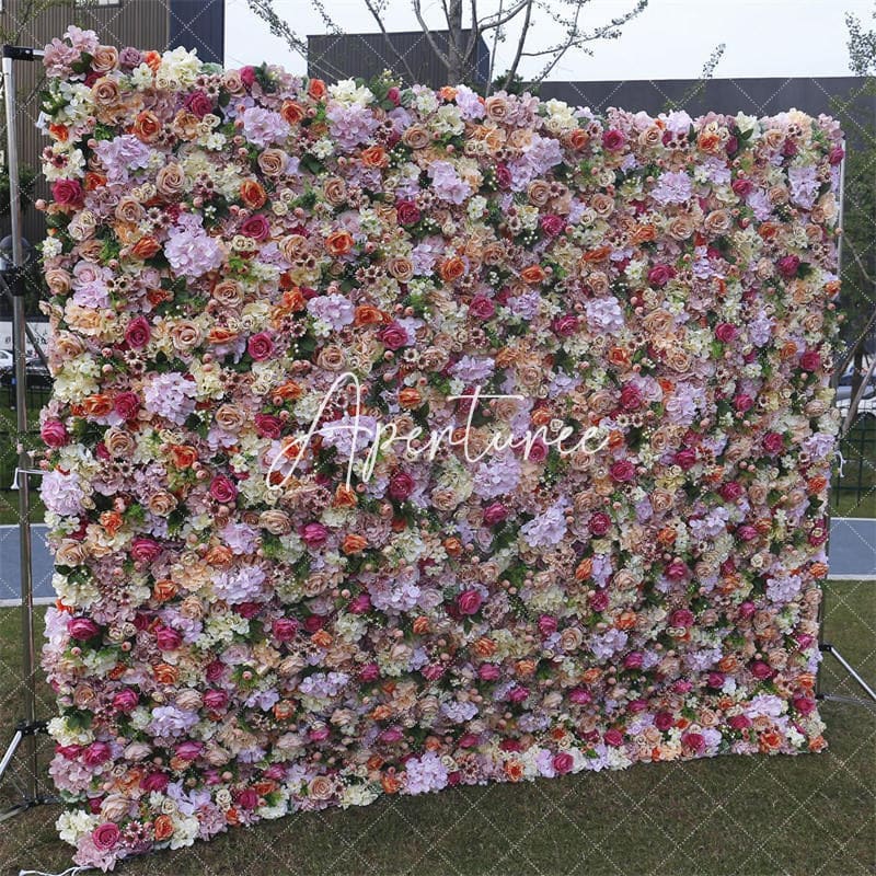 Aperturee - Aperturee Colorful Luxury Artificial Flower Panels Party Decor