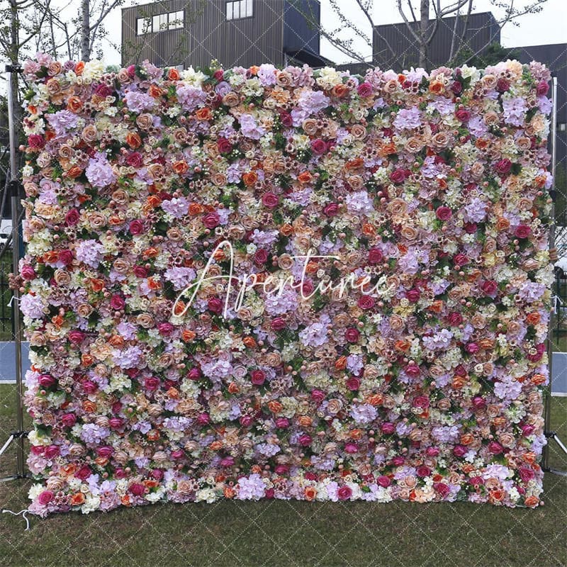 Aperturee - Aperturee Colorful Luxury Artificial Flower Panels Party Decor