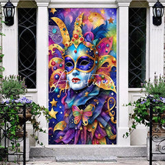 Aperturee - Aperturee Colorful Mask Masquerade Birthday Party Door Cover