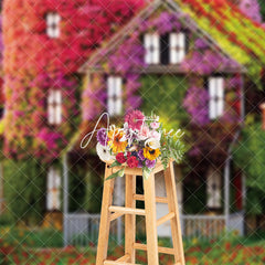 Aperturee - Aperturee Colorful Natural Floral House Spring Photo Backdrop