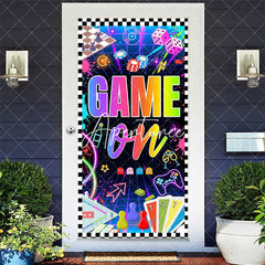 Aperturee - Aperturee Colorful Neon Various Game On Birthday Door Cover