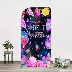 Aperturee - Aperturee Colorful Outer Space Galaxy Birthday Arch Backdrop