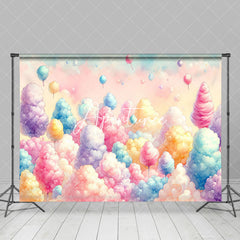 Aperturee - Aperturee Colorful Paint Flying Marshmallow Cake Smash Backdrop