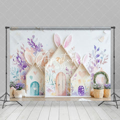 Aperturee - Aperturee Colorful Paint Ink Floral Wall Hutch Easter Backdrop