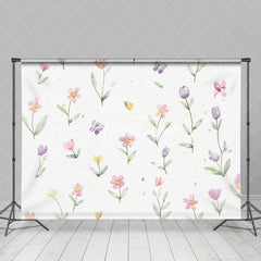 Aperturee - Aperturee Colorful Painted Floral Butterfly Cake Smash Backdrop