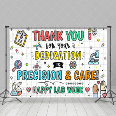 Aperturee - Aperturee Colorful Precision Care Thank You Lab Week Backdrop