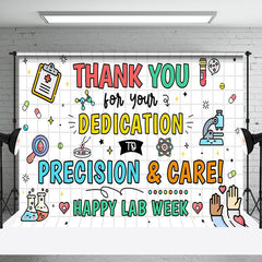 Aperturee - Aperturee Colorful Precision Care Thank You Lab Week Backdrop