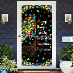 Aperturee - Aperturee Colorful Puzzle Tree Autism Awareness Door Cover