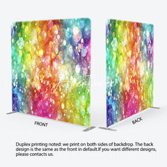 Aperturee - Aperturee Colorful Rainbow Bokeh Party Pillow Case Backdrop