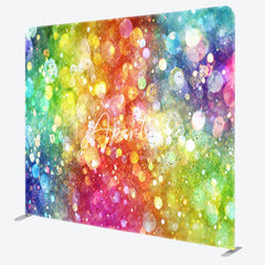 Aperturee - Aperturee Colorful Rainbow Bokeh Party Pillow Case Backdrop