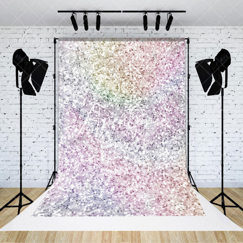 Aperturee - Aperturee Colorful Rainbow Dots Twinkling Photography Backdrop