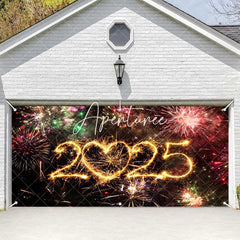 Aperturee - Aperturee Colorful Sparks 2025 New Year Garage Door Banner