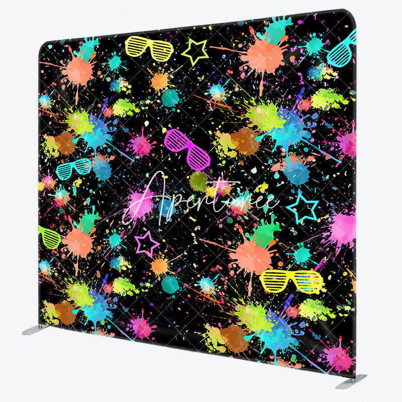 Aperturee - Aperturee Colorful Splash Print Sunglass Pillow Case Backdrop