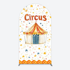 Aperturee - Aperturee Colorful Stars Painted Circus Tent Arch Backdrop