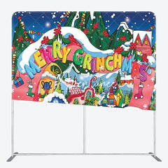 Aperturee - Aperturee Colorful Sweet Whoville Xmas Pillow Cover Backdrop