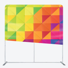 Aperturee - Aperturee Colorful Tangram Style Fabric Birthday Backdrop Cover