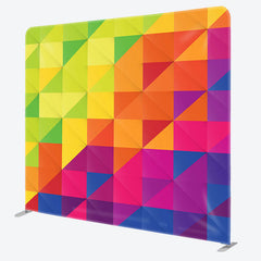 Aperturee - Aperturee Colorful Tangram Style Fabric Birthday Backdrop Cover