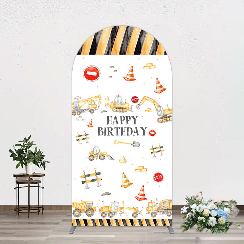 Aperturee - Aperturee Construction Maintenance Birthday Arch Backdrop