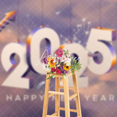 Aperturee - Aperturee Cool 2025 Sparkle Sunset Cloud New Year Backdrop