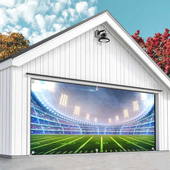 Aperturee - Aperturee Cool Football Game Day Stadium Garage Door Banner