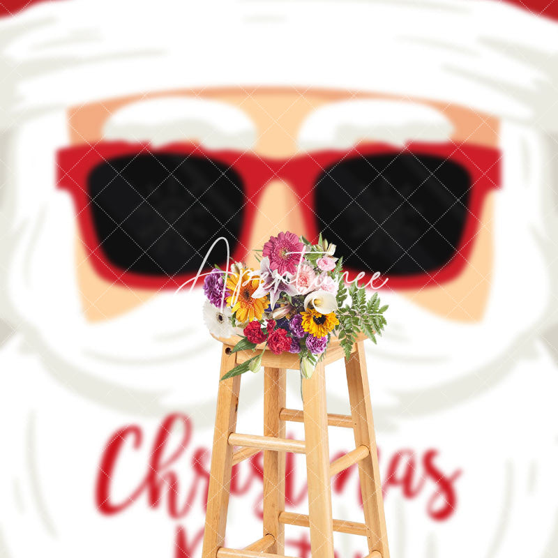 Aperturee - Aperturee Cool Sunglasses Santa Christmas Holiday Backdrop