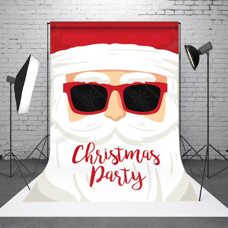 Aperturee - Aperturee Cool Sunglasses Santa Christmas Holiday Backdrop