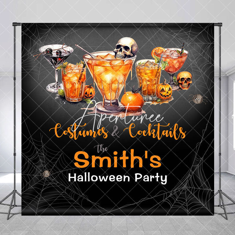 Aperturee - Aperturee Costumes Cocktails Custom Name Halloween Backdrop