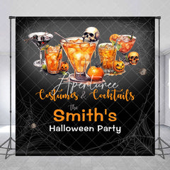 Aperturee - Aperturee Costumes Cocktails Custom Name Halloween Backdrop