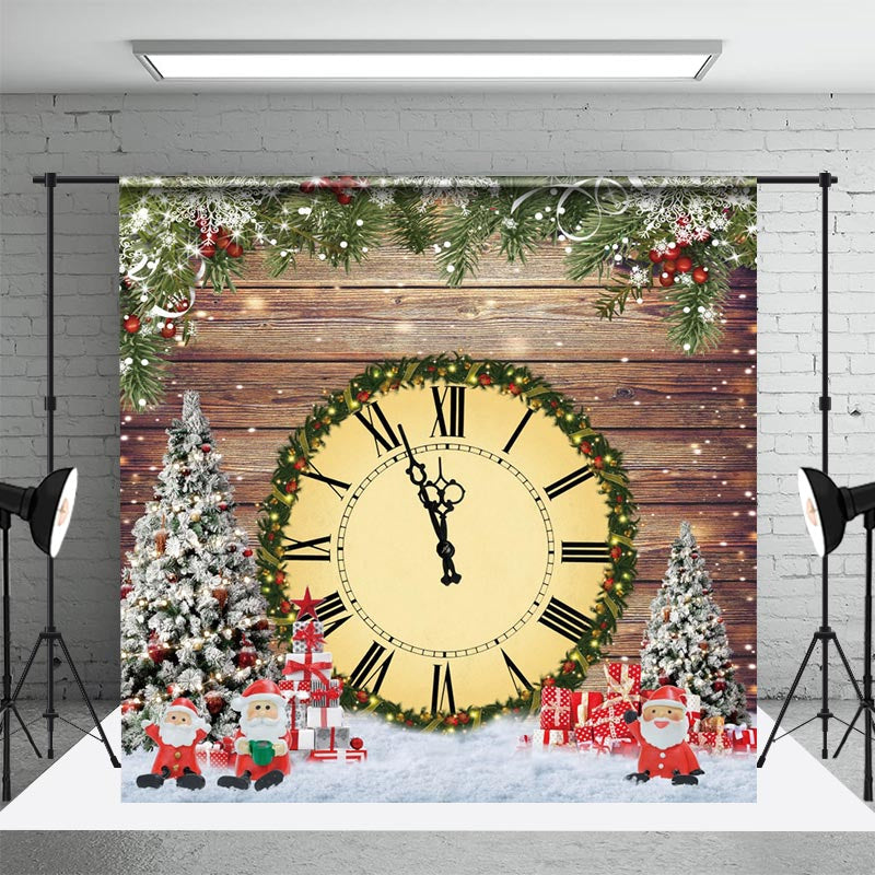 Aperturee - Aperturee Countdown Clock Garland Wooden Christmas Backdrop