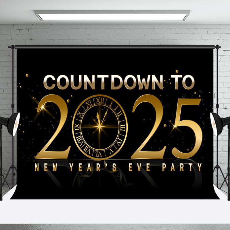 Aperturee - Aperturee Countdown To 2025 Shining Clock New Year Backdrop