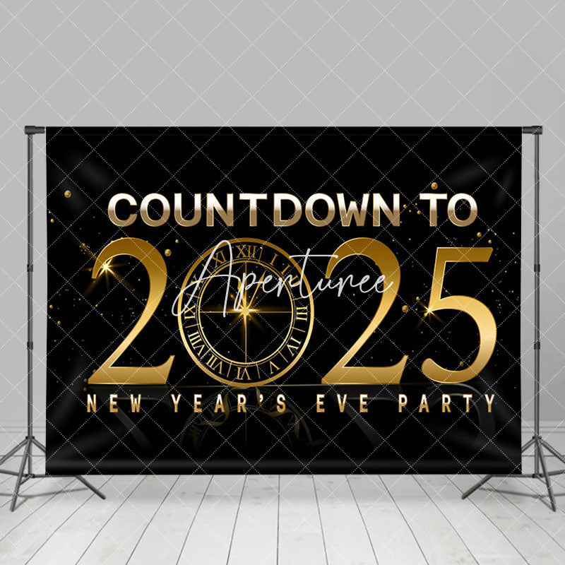 Aperturee - Aperturee Countdown To 2025 Shining Clock New Year Backdrop