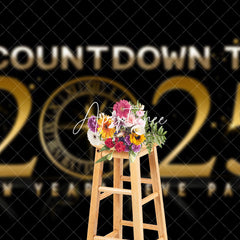 Aperturee - Aperturee Countdown To 2025 Shining Clock New Year Backdrop