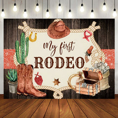 Aperturee - Aperturee Cowboy My First Rodeo Cowboy 1st Birthday Backdrop