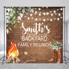 Aperturee - Aperturee Cowboy Wood Custom Backyard Family Reunion Backdrop