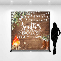 Aperturee - Aperturee Cowboy Wood Custom Backyard Family Reunion Backdrop